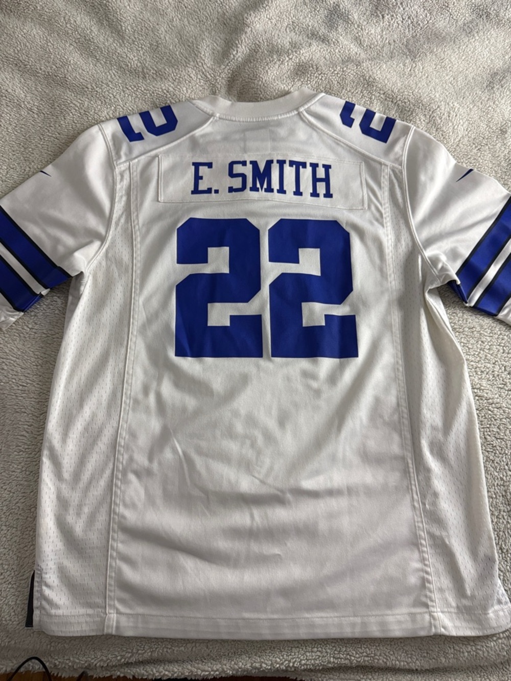RARE Dallas Cowboys #22 Emmitt Smith NFL On Field Home Nike Jersey